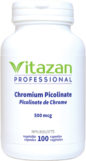 Picolinate de Chrome 500 mcg - 100 capsules végétales par Vitazan