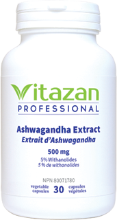 Extrait d'Ashwagandha 500 mg - 30 capsules végétales par Vitazan