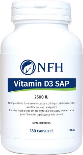 Vitamin D3 SAP (2500 IU) - 180 capsules par NFH