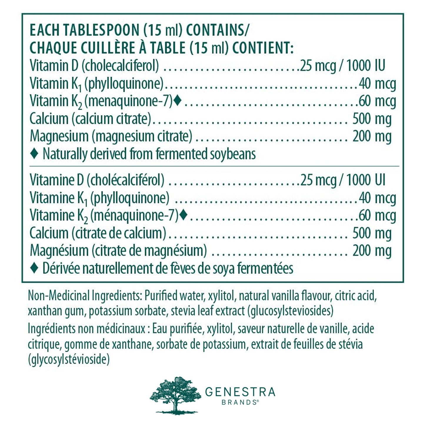 Genestra: Cal Mag Vanilla Liquid + - 450ml