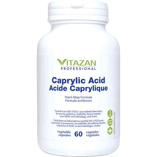 Acide Caprylique 785 mg - 60 capsules végétales par Vitazan