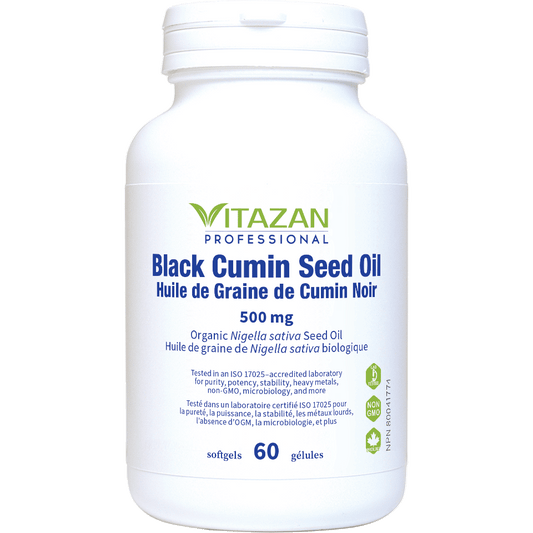 Huile de Graine de Cumin Noir 500 mg  - 60 gélules par Vitazan