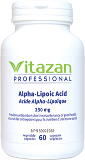 Acide Alpha-Lipoïque 250 mg - 60 capsules végétales par Vitazan