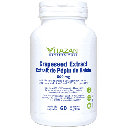 Extrait de Pépin de Raisin 500mg - 60 capsules végétales par Vitazan