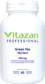 Thé Vert 500mg - 60 capsules végétales par Vitazan