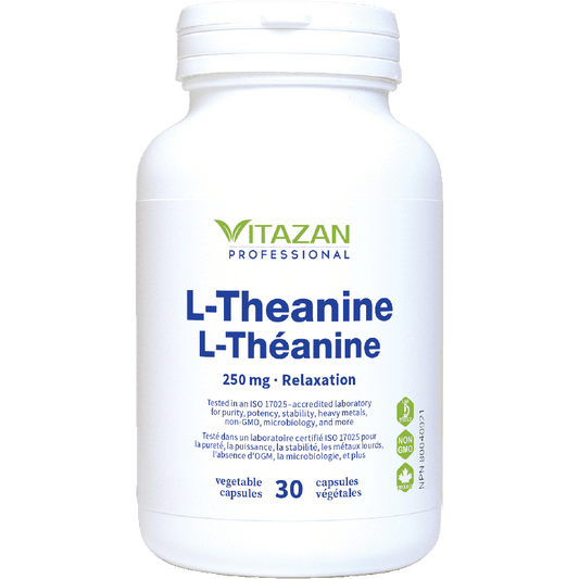 L-Théanine 250 mg - 30 capsules végétales par Vitazan