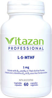 L-5-MTHF 1 mg - 60 capsules végétales par Vitazan