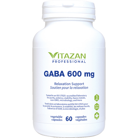 GABA 600 mg - 60 capsules végétales par Vitazan