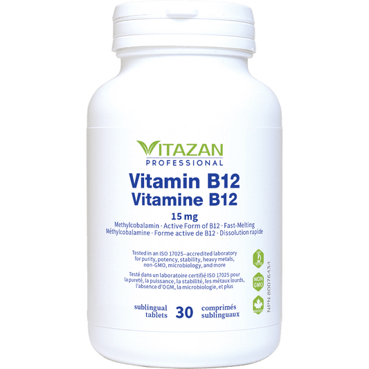 Vitazan: Vitamin B12 15mg Sublingual - 30c