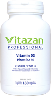 Vitazan: Vitamin D3 (2500IU) - 180c