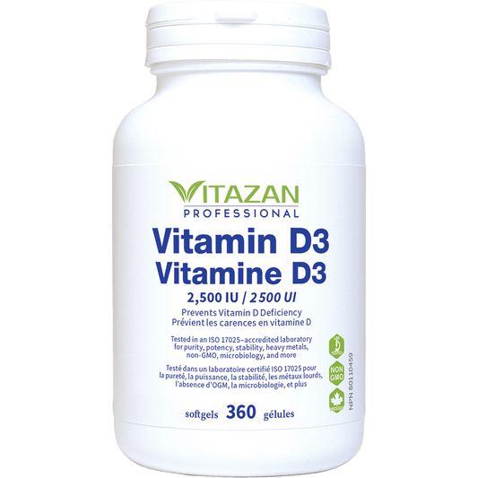 Vitazan: Vitamin D3 (2500IU) - 360c