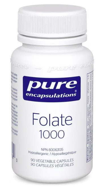 Folate 1000 - 90 capsules végétales par Pure Encapsulations