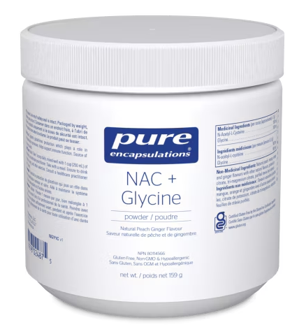 NAC + Glycine - 159 g de poudre par Pure Encapsulations