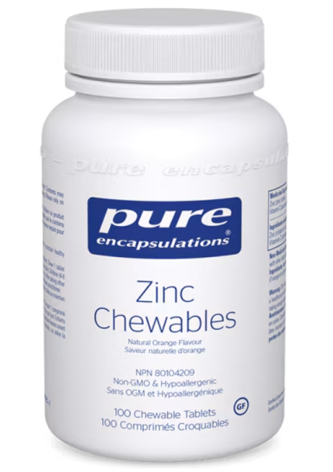 Zinc Chewables - 100 comprimés croquables par Pure Encapsulations