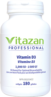 Vitamine D3 (1 000 UI) - 180 gélules par Vitazan