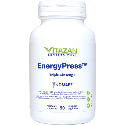 EnergyPress™ Tripple Ginseng+ - 90 capsules végétales par Vitazan