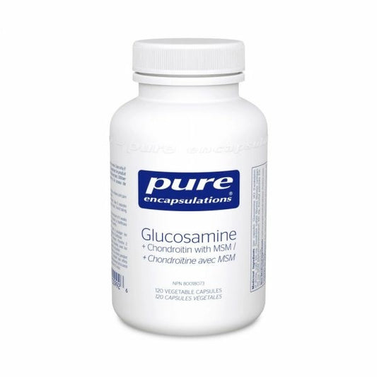 Glucosamine + Chondroitine avec MSM - 120 capsules végétales par Pure Encapsulations
