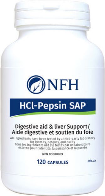 HCl Pepsin SAP - 120 capsules par NFH