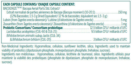 HMF cognition neurologigue - 60 capsules végétariennes par Genestra