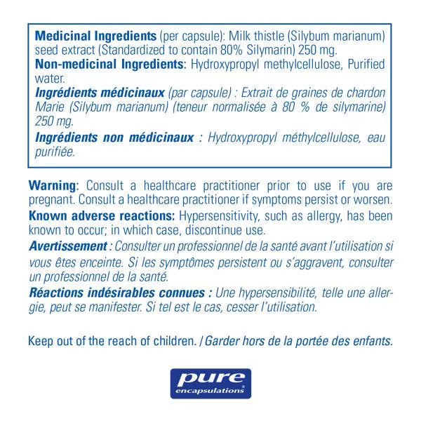 Silymarine - 120 capsules par Pure Encapsulations